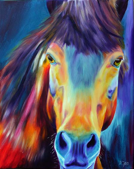 Colourful Horse Painting Famous Oil Painting Of A Colourful Horse By