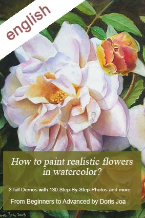 Watercolor E-book How to paint realistic flowers